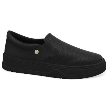 Imagem de Tenis Feminino Slip On Flatform Ramarim 2688101 Preto Calce Fácil, 38,