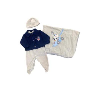 Imagem de Saida De Maternidade Plush Djiele, Cinza