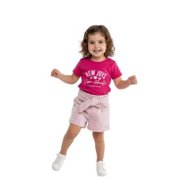 Imagem de Conjunto Infantil Bebê Menina Baby Vest New Joys, Rosa escuro, 03