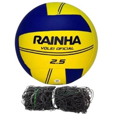 Imagem de Bola De Vôlei Rainha 2.5 Tecnofusion XXIV + Rede De Vôlei Master Rede 