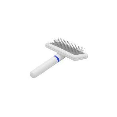 Imagem de Rasqueadeira Plastica Branca Luxo Média - the pets brasil