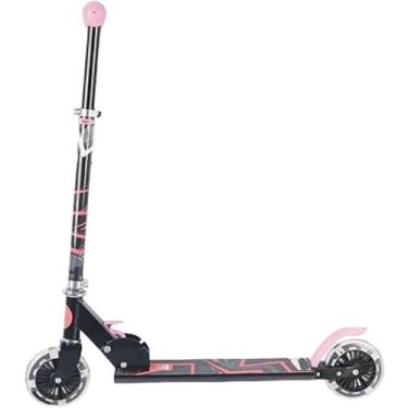 Imagem de Patinete Ajustável 2 Rodas Com Luzes Rosa - Fenix