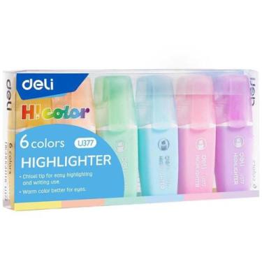 Imagem de Caneta Marca Texto Highlighter Mini 1-5MM 6 Cores BL.C/06 - Deli