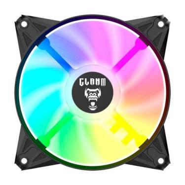 Imagem de Cooler Fan para Gabinete RGB Rainbow 120mm Molex 4pin Ventoinha Eurus 