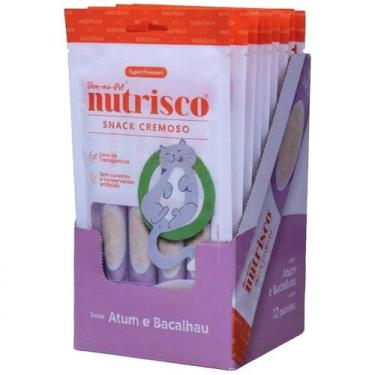 Imagem de Caixa Nutrisco Petisco Cremoso Gatos Atum e Bacalhau C/12