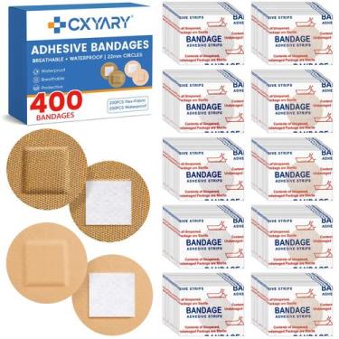 Imagem de Curativos redondos CXYARY 400 unidades, impermeáveis, sem látex
