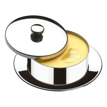 Imagem de Manteigueira Redonda Com Pires - Atina 130 G - Brinox