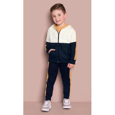 Imagem de Conjunto Moletom Infantil Milon 4749, 10, Azul marinho
