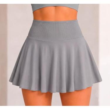 Imagem de Short Saia Poliamida Feminino Com Short Interno Fitness 8824 - Afterbo