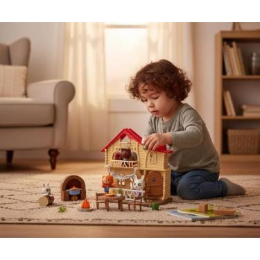 Imagem de Conjunto Animais de Plástico 22 Peças com Acessórios Brinquedo Infanti
