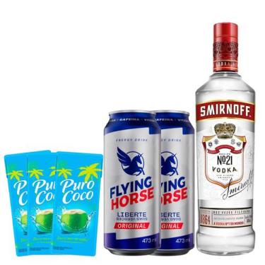 Imagem de Combo Vodka Smirnoff + Energético e Água de Coco - WebBar
