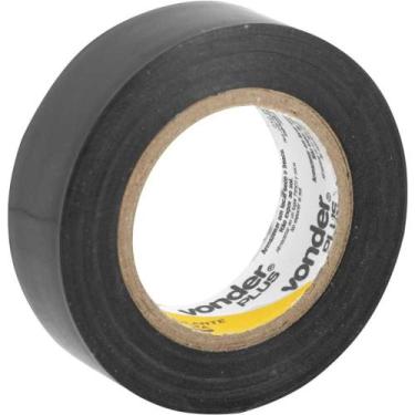 Imagem de Fita Isolante Antichama Vonder Plus 19 Mm X 10 M Preta 750 V Para Isol