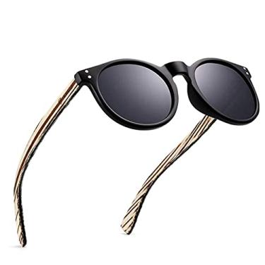 Imagem de Óculos de Sol HU WOOD Polarizados Óculos de Sol Design Madeira Bambu COLORS com Proteção Uv400 (C1)