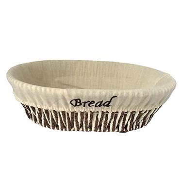 Imagem de Cesta oval Terra em ferro revestido e tecido de algodao L31xP24xA8,5cm branca
