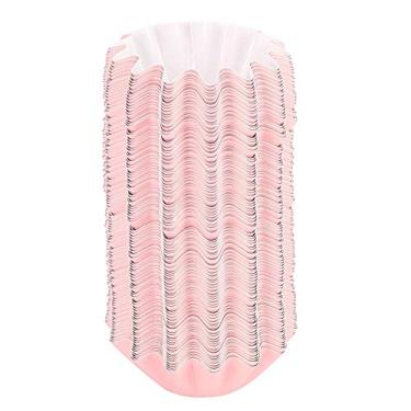 Imagem de Forros de cupcake, copos de papel descartáveis para assar em forma de flor, caixas de papel para muffins, embalagens de papel para muffins, 100 peças (rosa)