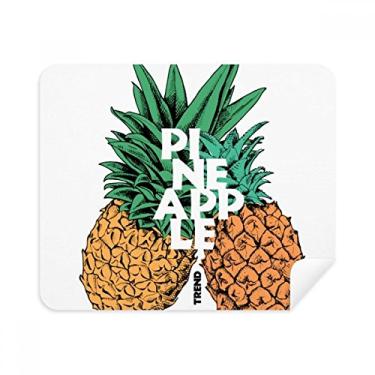 Imagem de Pano de limpeza de frutas tropicais para casais de abacaxi, 2 peças, tecido de camurça