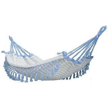 Imagem de Rede Baby Bebê para Berço 100 Algodão Puro Azul