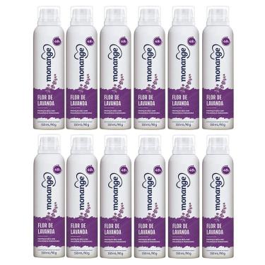 Imagem de Kit 12X Desodorante Monange Flor de Lavanda Aerosol Antitranspirante 48h 