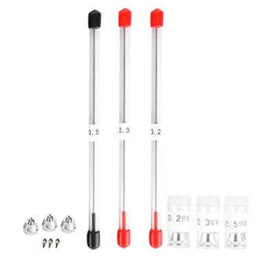 Imagem de Kit de tampa de aerógrafo de 15 peças,substituição de agulha de aerógrafo 0,2/0,3/0,5 mm, conjunto de pistola de escova de ar recarregável para pulverizador de pistola de pulverização, acessórios de pulverizador de aerógrafo