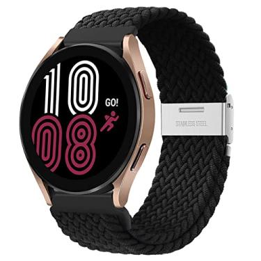 Imagem de Loop Solo trançado compatível com Samsung Galaxy Watch 4/4 Classic/3 41 mm/Ativo 2/Active para Huawei watch GT/2/2e/pro 42 mm Pulseira de tecido de nylon ajustável pulseira de 20 mm