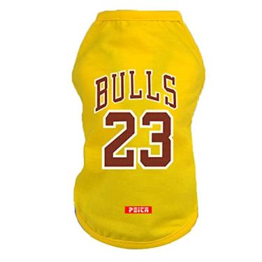 Imagem de Foern Camisa para cães, macia e confortável respirável para animais de estimação esporte em ambientes internos, colete elástico para cães pequenos, médios e grandes, amarelo, 4GG: 75 cm/29,5 pol