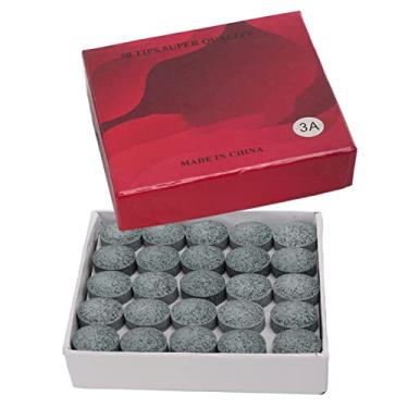 Imagem de Pontas de taco de sinuca, pontas de taco cinza material de couro bom atrito neutro duro para entretenimento