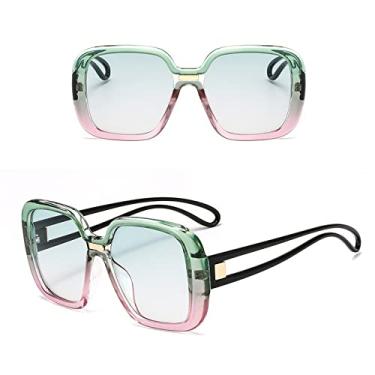 Imagem de Óculos de sol redondos superdimensionados fashion feminino vintage colorido lente oval óculos populares masculinos óculos de sol sombras uv400,19, outros