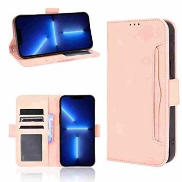 Imagem de MojieRy Estojo Fólio de Capa de Telefone for HTC U20 5G, Couro PU Premium Capa Slim Fit for U20 5G, 1 slot de moldura de foto, 4 slots de cartão, Easy Take, Cor de rosa