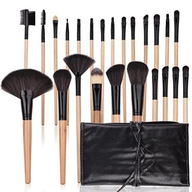 Imagem de Qudai Maquiagem 24pcs Professional jogo de escovACosmético Essencial Make Up Brushes Kit Pó Escova Sombra Delineador Sobrancelha escova + bolsa saco preto caso