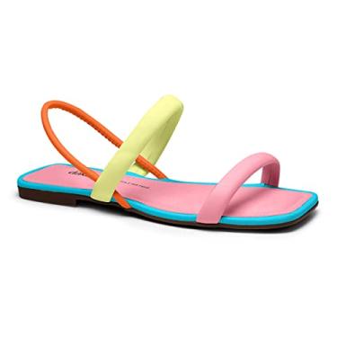 Imagem de Sandália Feminina Rasteira Dakota Torvy Tiras Multicolor
