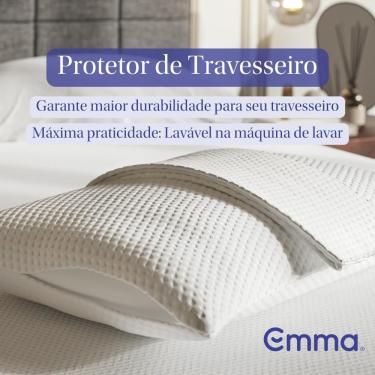 Imagem de Protetor de Travesseiro Emma - (50x70cm) - Lavável e Hipoalergênico