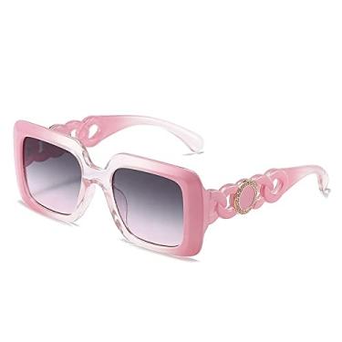 Imagem de Óculos de sol de armação grande olho de gato para mulheres Óculos de sol de alta moda para mulheres Leggings de corrente de moda Óculos de sol, 5, tamanho único