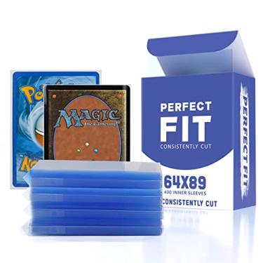 Imagem de 400 peças de mangas ultra claras com para cartão Pokémon, mangas internas para cartão MTG, manga macia para penny fit beisebol mangas para cartas esportivas 64 x 89 mm