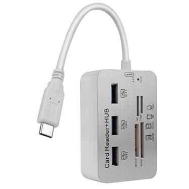 Imagem de SUM Sum Leitor de Cartão de Memória Externo USB C 3.0 de Alta Velocidade Hub de 3 Portas SD, M2, MS Pro Duo, Micro SD, MMC