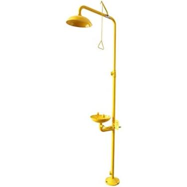 Imagem de Lava-olhos E Estação De Chuveiro De Emergência 2 Em 1, Chuveiro De Emergência Combinado Com Sistema De Lavagem Dos Olhos Para Primeiros Socorros, Aço Inoxidável 304 + Sinal De Lavagem Dos Olhos, I