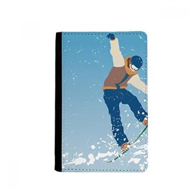 Imagem de Ilustração de salto de esqui esporte de inverno porta-passaporte Notecase Burse capa carteira porta-cartão, Multicolor