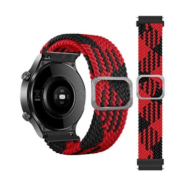 Imagem de HAZELS Pulseiras elásticas de nylon QuickFit para Garmin Fenix 7 7X 6 6X Pro 5X 5 3HR 935 945 EPIX Smart Watch Bands 22 26mm Pulseira (Cor: Vermelho Branco, Tamanho: 22mm Fenix 7)