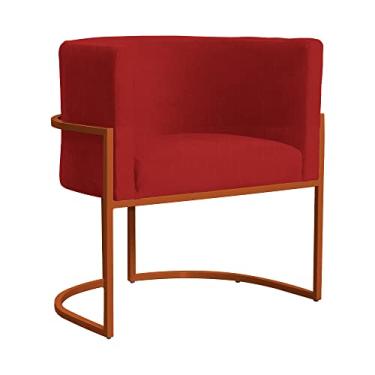 Imagem de Poltrona Luana para Sala Base em Bronze Suede Cores - DS Estofados