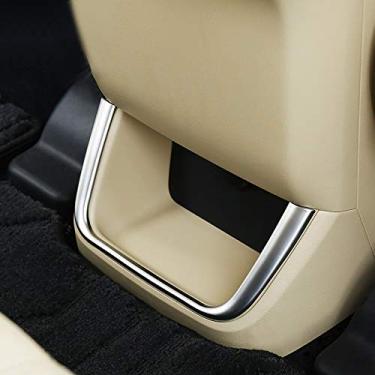 Imagem de JIERS Para Toyota Highlander 2014-2018, adesivos internos de moldura de caixa de armazenamento para apoio de braço traseiro ABS cromado