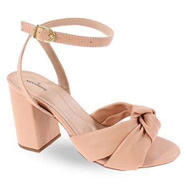 Imagem de Sandália Modarpe Salto Bloco Grosso Feminina B21 Cor:Rosa;Tamanho:35