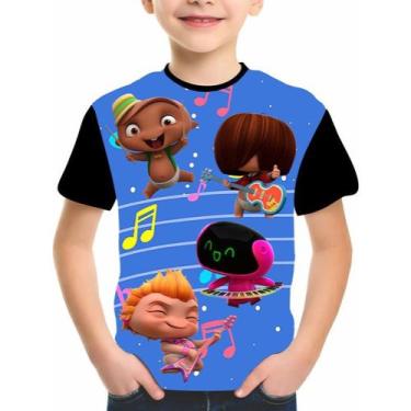 Imagem de Camiseta Camisa Infantil Preta Rock Mini Beat 4 Preta