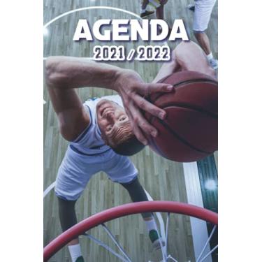 Imagem de Agenda 2021 2022: Planificador escolar diario | Septiembre de 2021 a Agosto de 2022 | 2 días por página | Ideal para colegio, colegio y bachillerato | Baloncesto Basket
