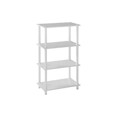 Imagem de PRAT.K Estante Branca com 4 Níveis 60x35x109cm – Organização Funcional e Elegante