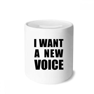 Imagem de DIYthinker I Want A New Voice Dinheiro Caixa de Cerâmica Porta-Moedas Presente