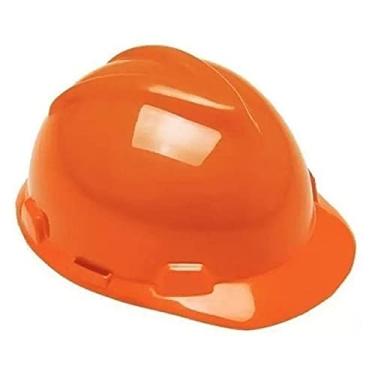 Imagem de Capacete de Segurança MSA CA 498 Completo com Carneira e Jugular (Laranja)