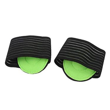 Imagem de SUPVOX 1 par de palmilhas de massagem ortopédicas para fascite plantar suporte do arco bandagem elástica arco plano palmilhas para massagem para homens e mulheres (verde)