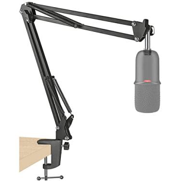 Imagem de Suporte de microfone SoloCast com braço de suspensão ajustável, suporte de braço tesoura para microfone de jogos HyperX SoloCast da SUNMON