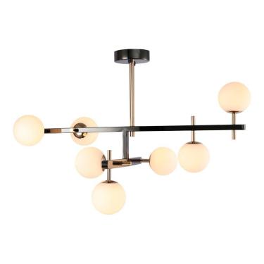 Imagem de Lustre Pendente Nordecor Romai Ori 2195 Preto Ônix / Dourado G9 Bivolt