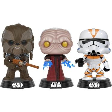 Imagem de Funko Set 3 Figurines Pop. Star Wars Tarfful Unhooded Emperor Utapau Clone 2017 Fall Convention Exclusive