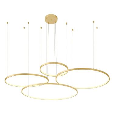 Imagem de Lustre Pendente Nordecor Daire 2525 Dourado Led Bivolt